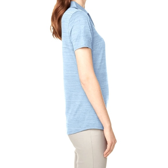Women's Puma Cloudspun Sky Blue Collared V-Neck T-Shirt, Size L - Picture 8 of 8